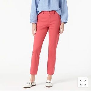 Salmon Cropped Ankle Pants